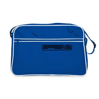 Clavier et souris - Sac Retro - bleu/blanc - Devant