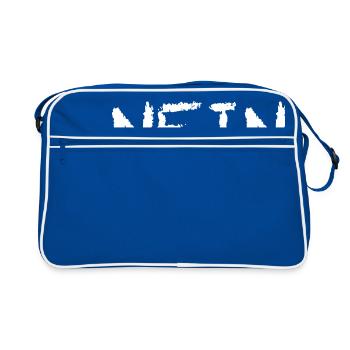 No, white - Retro Bag - blue/white - Front