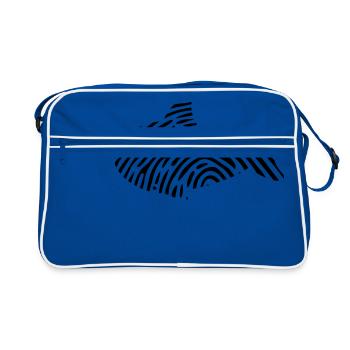 Empreinte digitale ADN ADN poisson poisson poisson pêcheur - Sac Retro - bleu/blanc - Devant