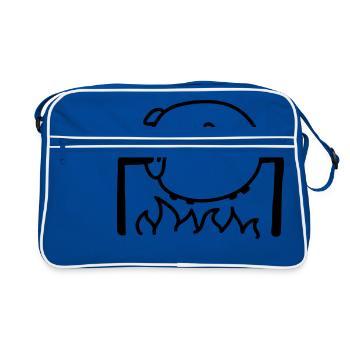 Porc Barbecue - Line - Sac Retro - bleu/blanc - Devant