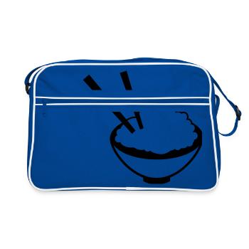 China Rice dish with chopsticks - Retro Bag - blue/white - Front
