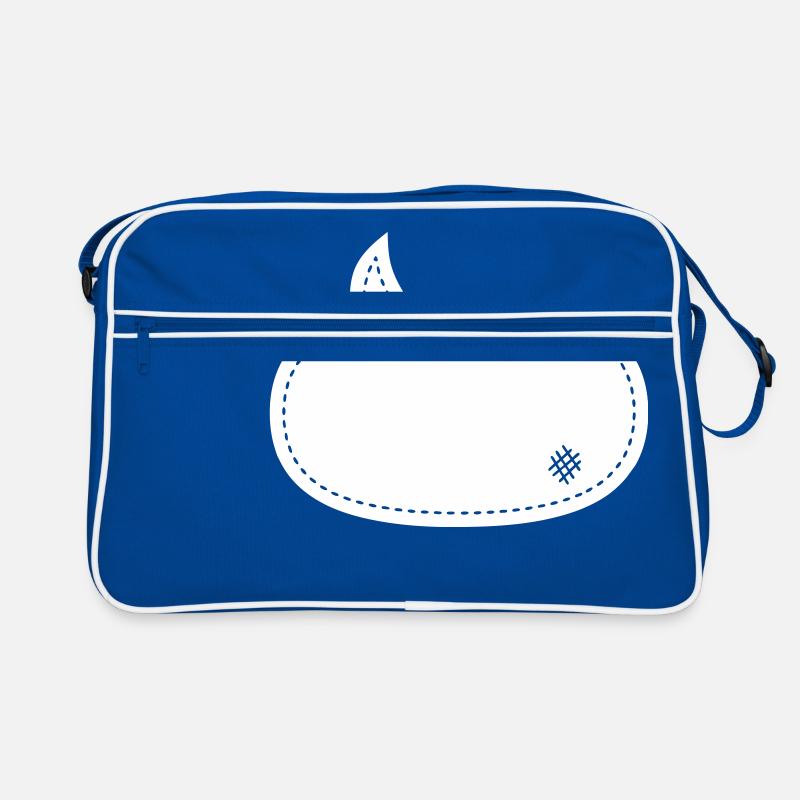 speech balloon patch - Retro Bag - blue/white