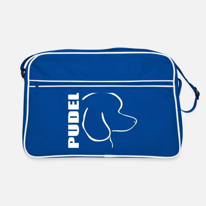 PUDEL PROFIL - Retro Tasche - Blau/Weiß