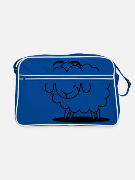 Sheep - © roil - Retro Bag - blue/white - Front