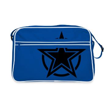 star - Retro Tasche - Blau/Weiß - Vorne