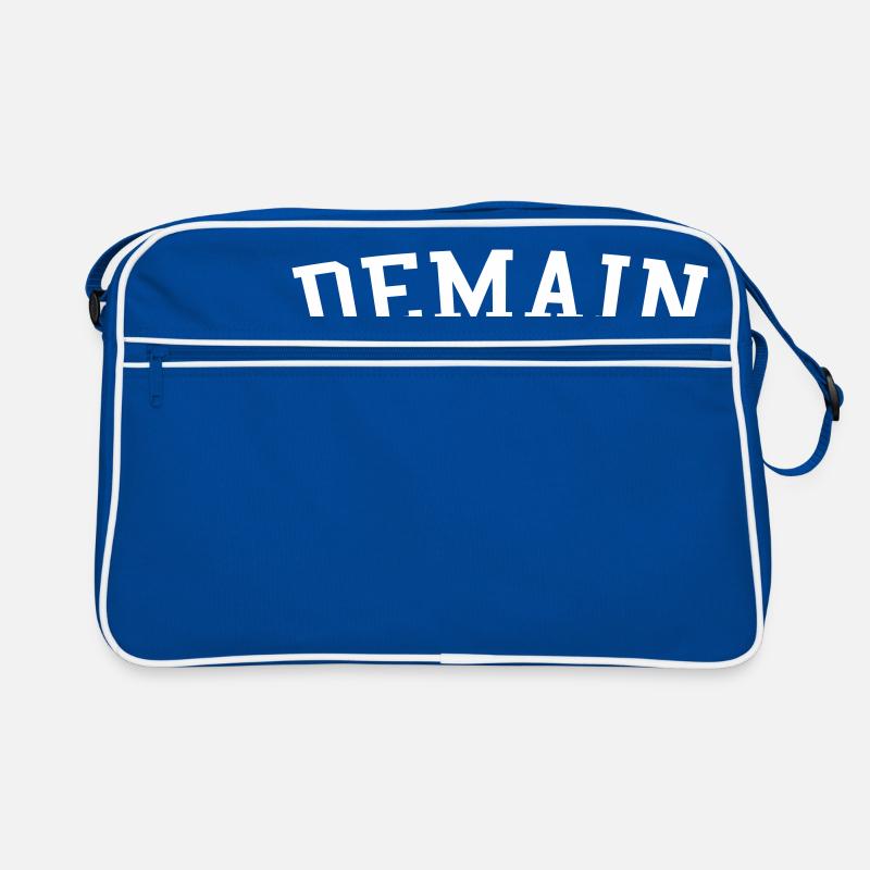 demain c'est loin - Sac Retro - bleu/blanc