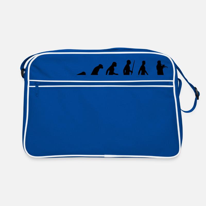 Trompete. Evolution, Mensch, Affe Musik Instrument Retro Tasche