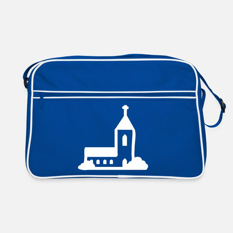 Kirche - line Retro Tasche