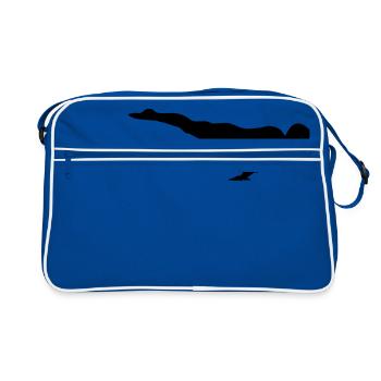 Turnen, Turner - Retro Tasche - Blau/Weiß - Vorne