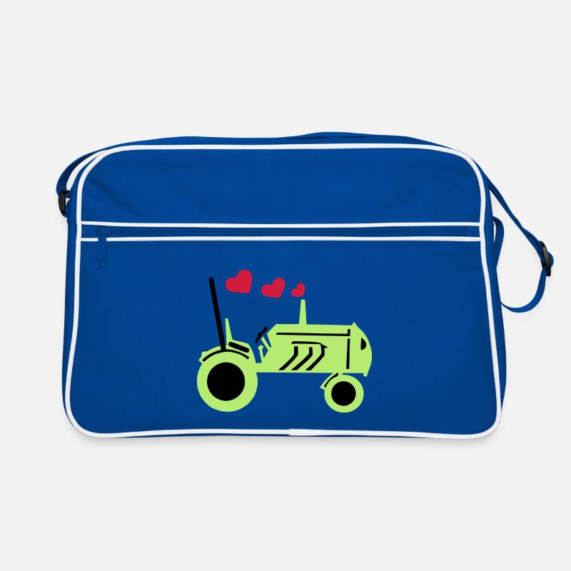 Traktor Oldtimer mit Herzen Retro Tasche