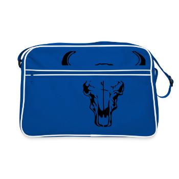 Bull Bull Ochs Tattoo Tribal02 - Sac Retro - bleu/blanc - Devant