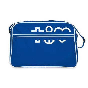 love faith hope / religion - Retro Bag - blue/white - Front