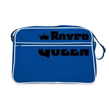 BOXER QUEEN - Retro Tasche - Blau/Weiß - Vorne