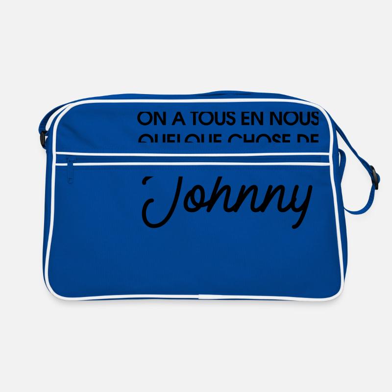 On a tous en nous quelque chose de Johnny - Sac Retro - bleu/blanc