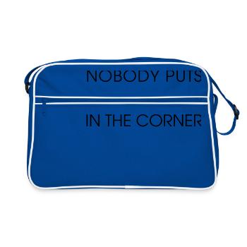Niemand setzt mein Pony in der Ecke - Retro Tasche - Blau/Weiß - Vorne