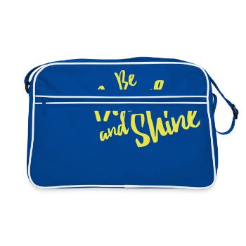 Be Brave and Shine - Retro Bag - blue/white - Front