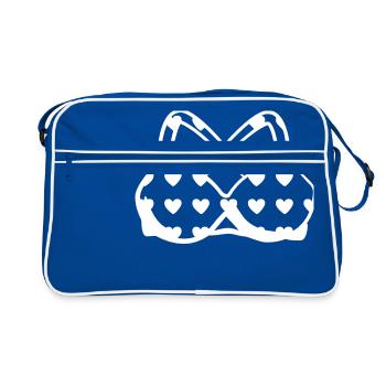 soutien-gorge - Sac Retro - bleu/blanc - Devant