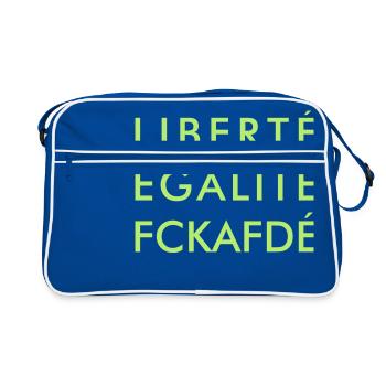 LIBERTÉ - Retro Tasche - Blau/Weiß - Vorne