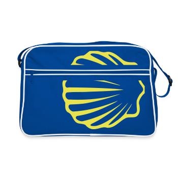 Scallop VIIa Yellow - Retro Bag - blue/white - Front