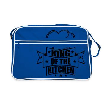 cookie crest crown king of the kitchen king - Retro Bag - blue/white - Front