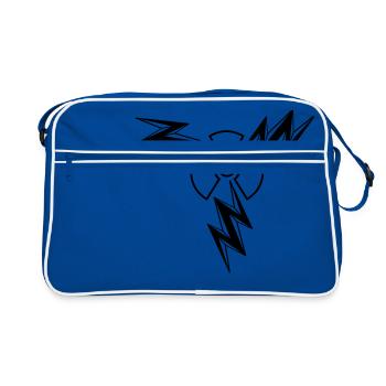 atomique radioactif risque nucléaire choc électrique - Sac Retro - bleu/blanc - Devant