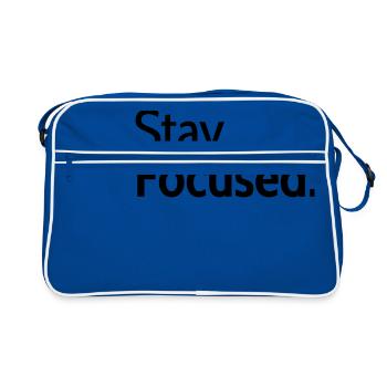 photographe de caméra texte prenant des photos numériquement - Sac Retro - bleu/blanc - Devant