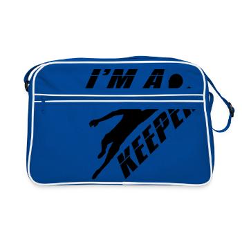 Design je suis un gardien de but torhueter tenant le pied - Sac Retro - bleu/blanc - Devant