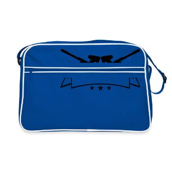 Write banner text 2 weapons aim paintball sp - Retro Bag - blue/white - Front
