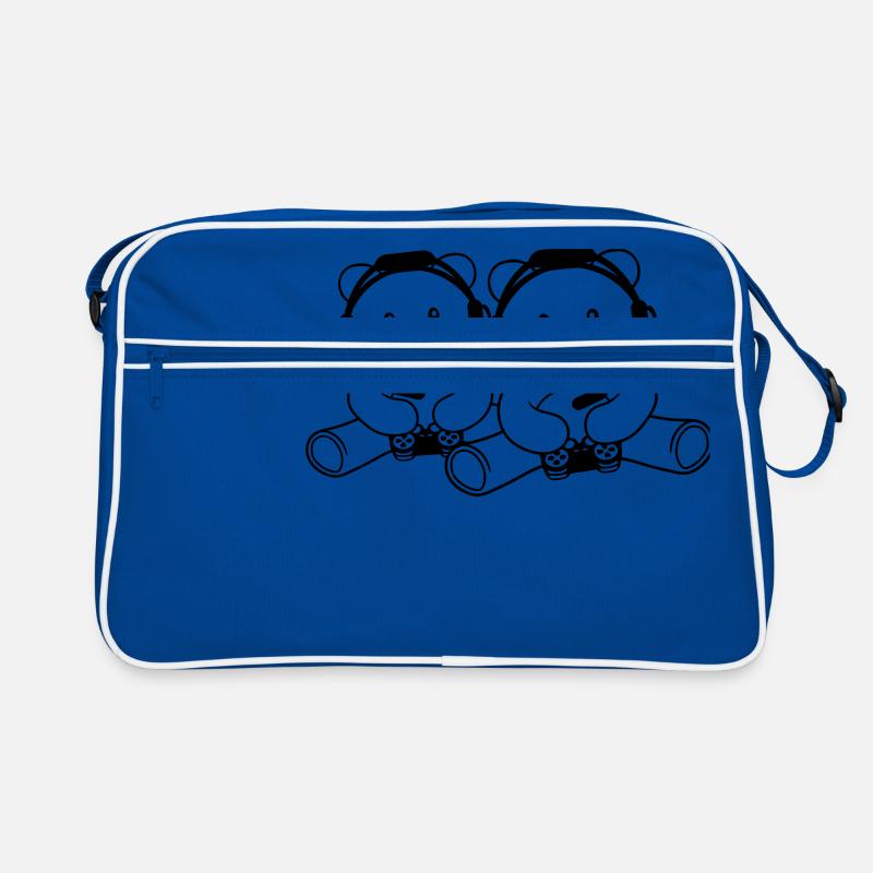 équipe 2 amis couple duo gamble gamer console contr Sac Retro