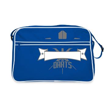 text play darts club club throw dart arrow s - Retro Bag - blue/white - Front