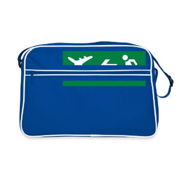 travel - Retro Bag - blue/white - Front