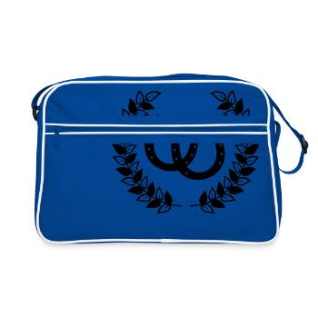 Hufeisen - Retro Tasche - Blau/Weiß - Vorne