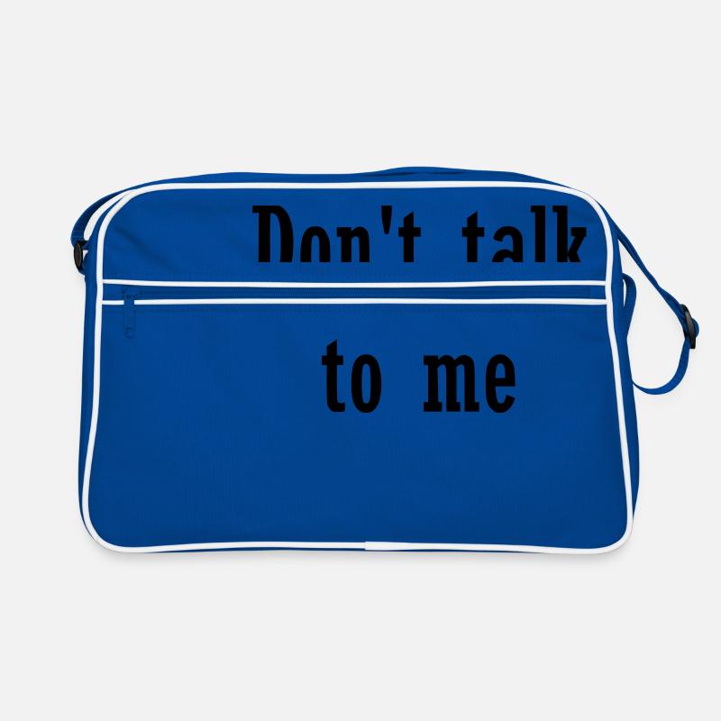 Cooler Spruch - Retro Tasche - Blau/Weiß