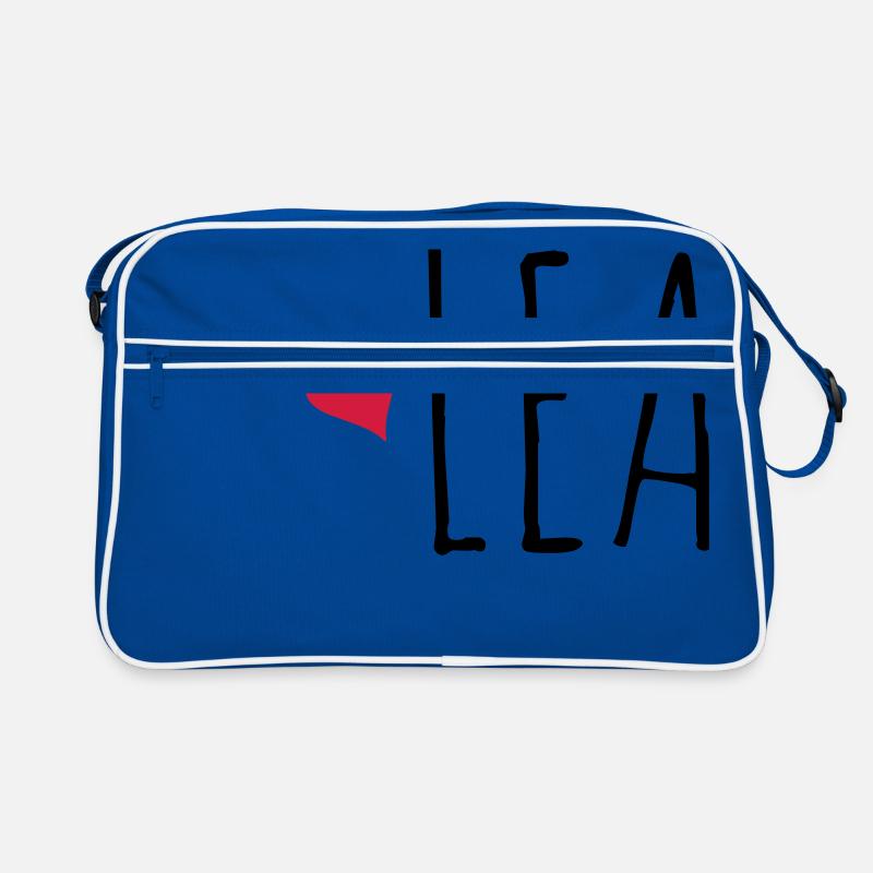 Coole Lea Geschenke mit Herz - Retro Tasche - Blau/Weiß