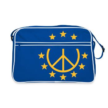 Europe Paix Symbole, UE étoiles, Union européenne - Sac Retro - bleu/blanc - Devant