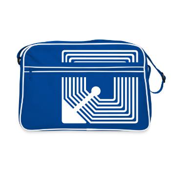 RFID - Retro Bag - blue/white - Front