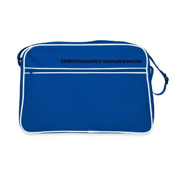 Bordure celtique couleur personnalisable nodule cadeau - Sac Retro - bleu/blanc - Devant