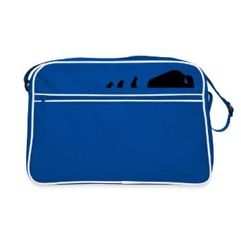 büffel evolution - Retro Tasche - Blau/Weiß - Vorne