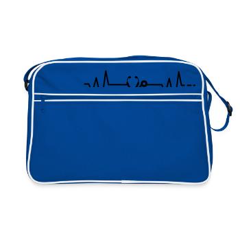 Heartbeat Medicine Doctor Sick Doctor Stethoscope - Retro Bag - blue/white - Front