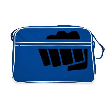 Faust - Retro Tasche - Blau/Weiß - Vorne