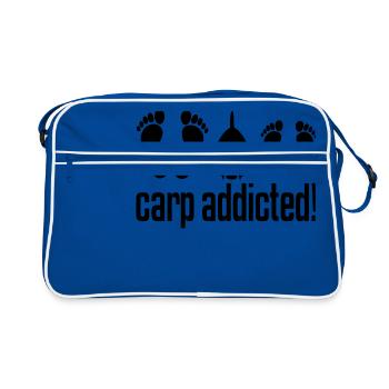 CARP ADDICTED! - Retro Tasche - Blau/Weiß - Vorne