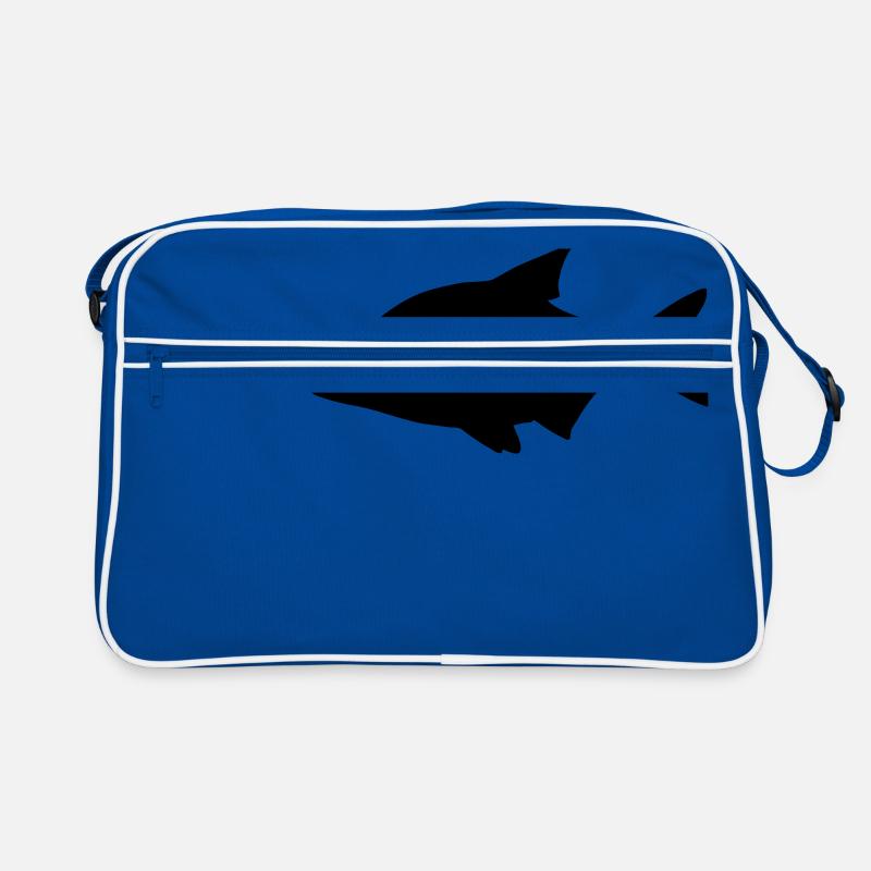 Fish silhouette bream - Retro Bag - blue/white