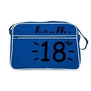 finally 18! finally 18th birthday - Retro Bag - blue/white - Front