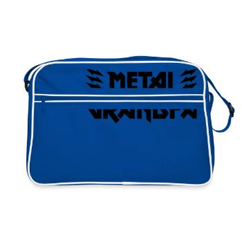 Cadeau de chemise de famille de papy en métal - Sac Retro - bleu/blanc - Devant
