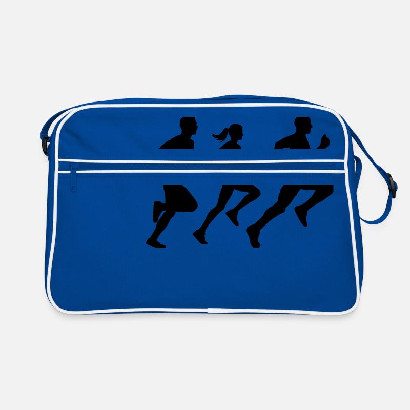 runner group Läufer Gruppe Team Retro Tasche
