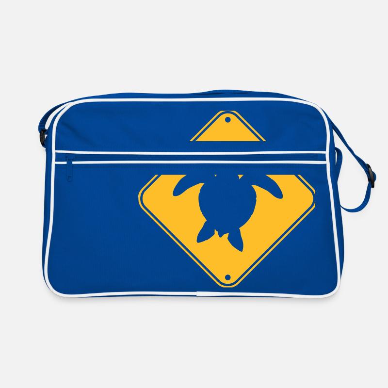 warning caution shield zone note attention wasp Retro Bag