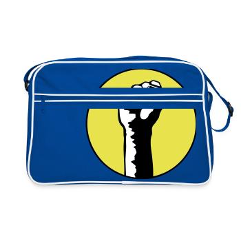 poing levé - Sac Retro - bleu/blanc - Devant