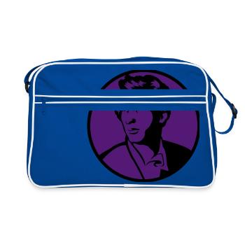 Heinrich Heine - Retro Tasche - Blau/Weiß - Vorne