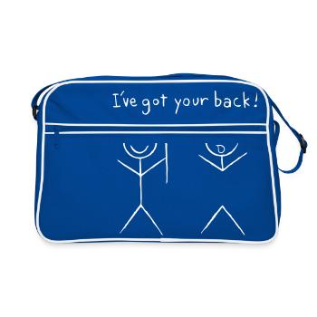 je couvre tes arrières - Sac Retro - bleu/blanc - Devant