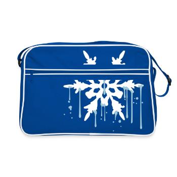 eau graffiti gouttes d'eau fondu cool victoire - Sac Retro - bleu/blanc - Devant